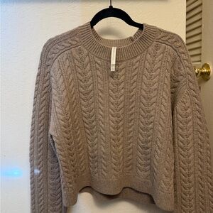 Babaton Cable Knit Sweater - Brown